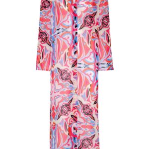 Philipp Plein graphic-print silk kaftan dress