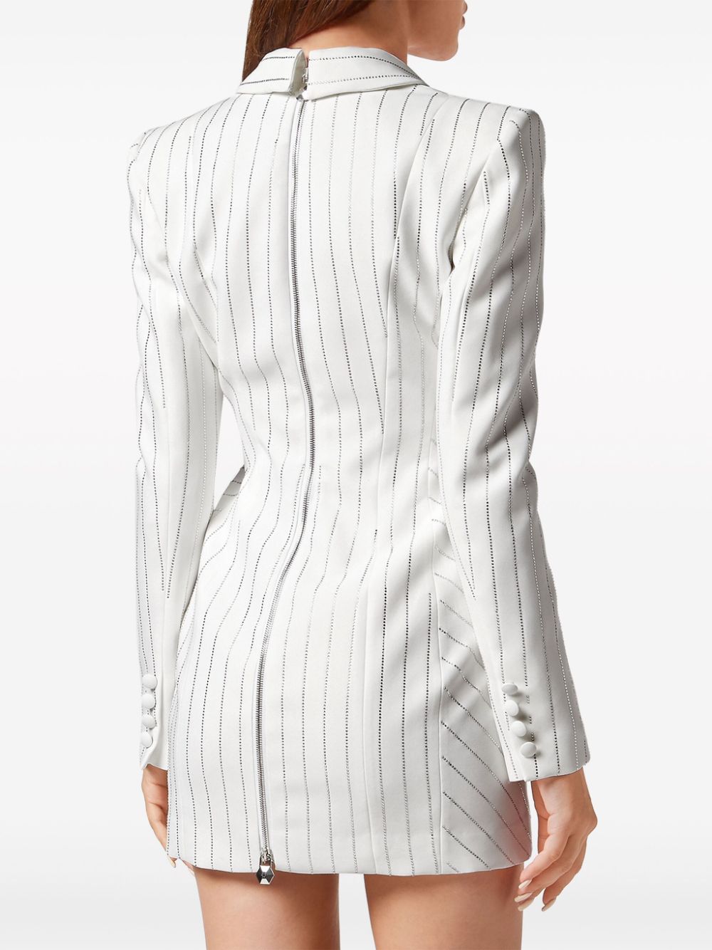 Philipp Plein crystal-embellished long-sleeved minidress - Image 4