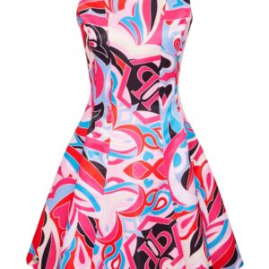 Philipp Plein Colorful Circus flared dress