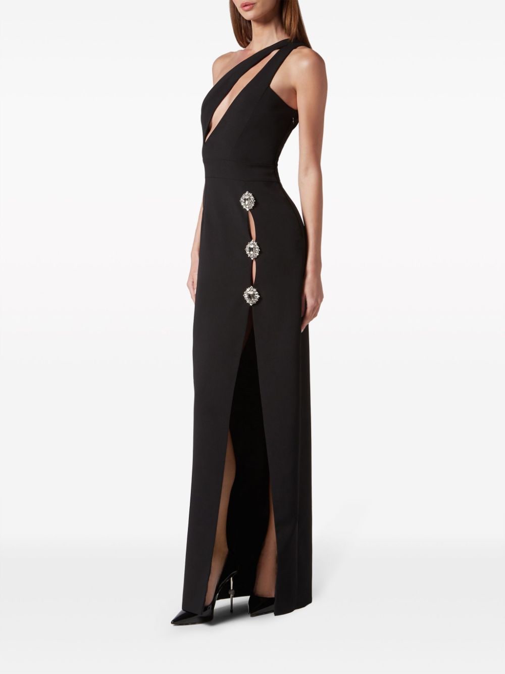 Philipp Plein brooch-embellished cady maxi dress - Image 3