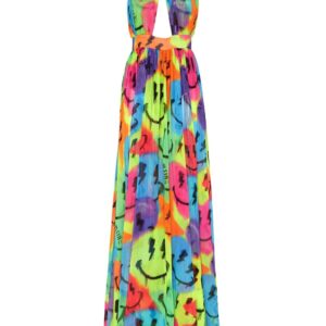 Philipp Plein Smile chiffon maxi dress