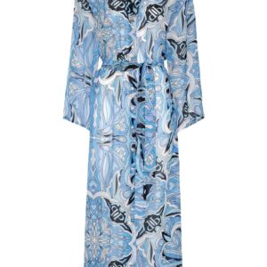 Philipp Plein graphic-print silk kaftan dress