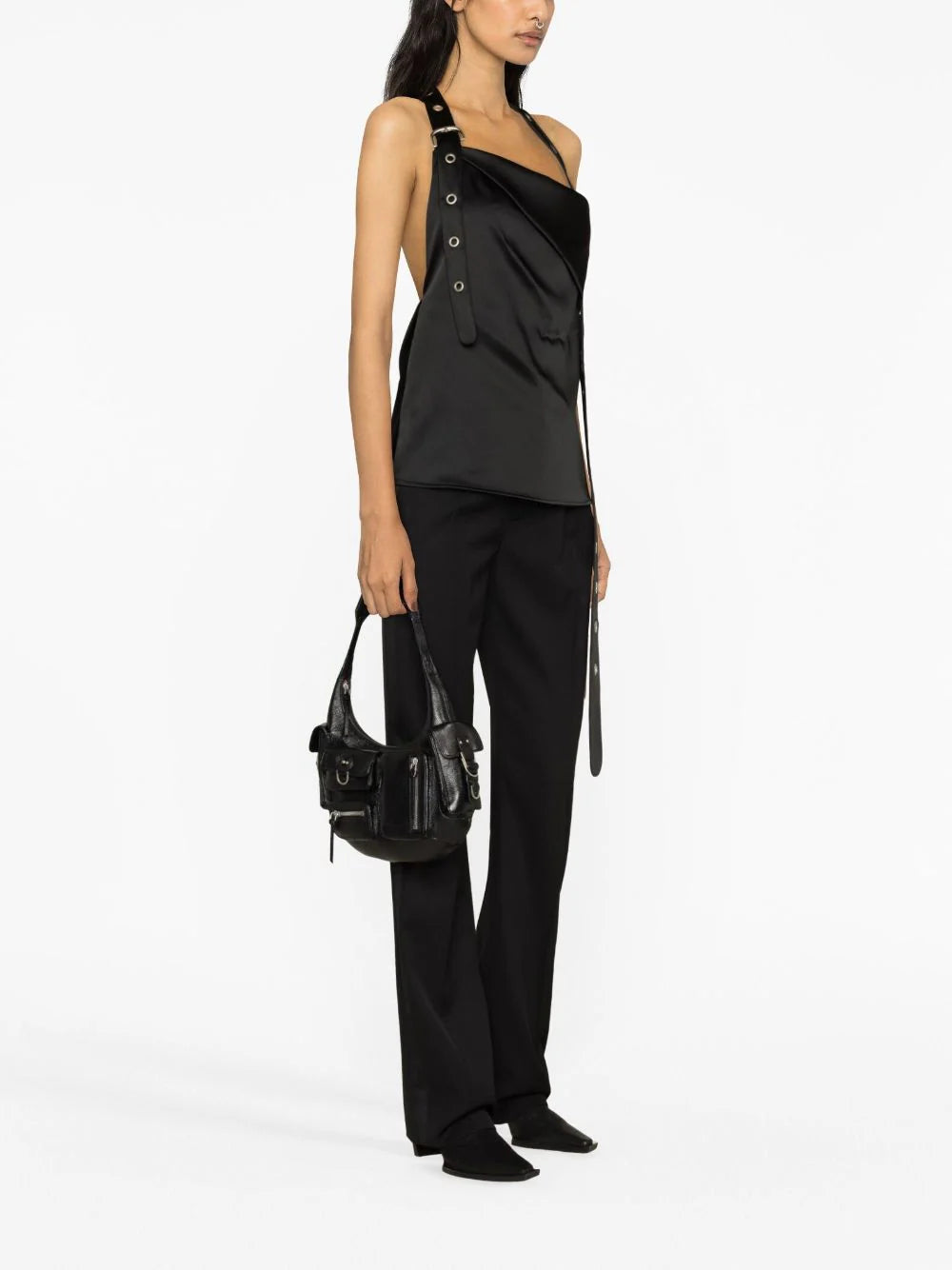 Off-White eyelet-embellished halterneck top - Image 3