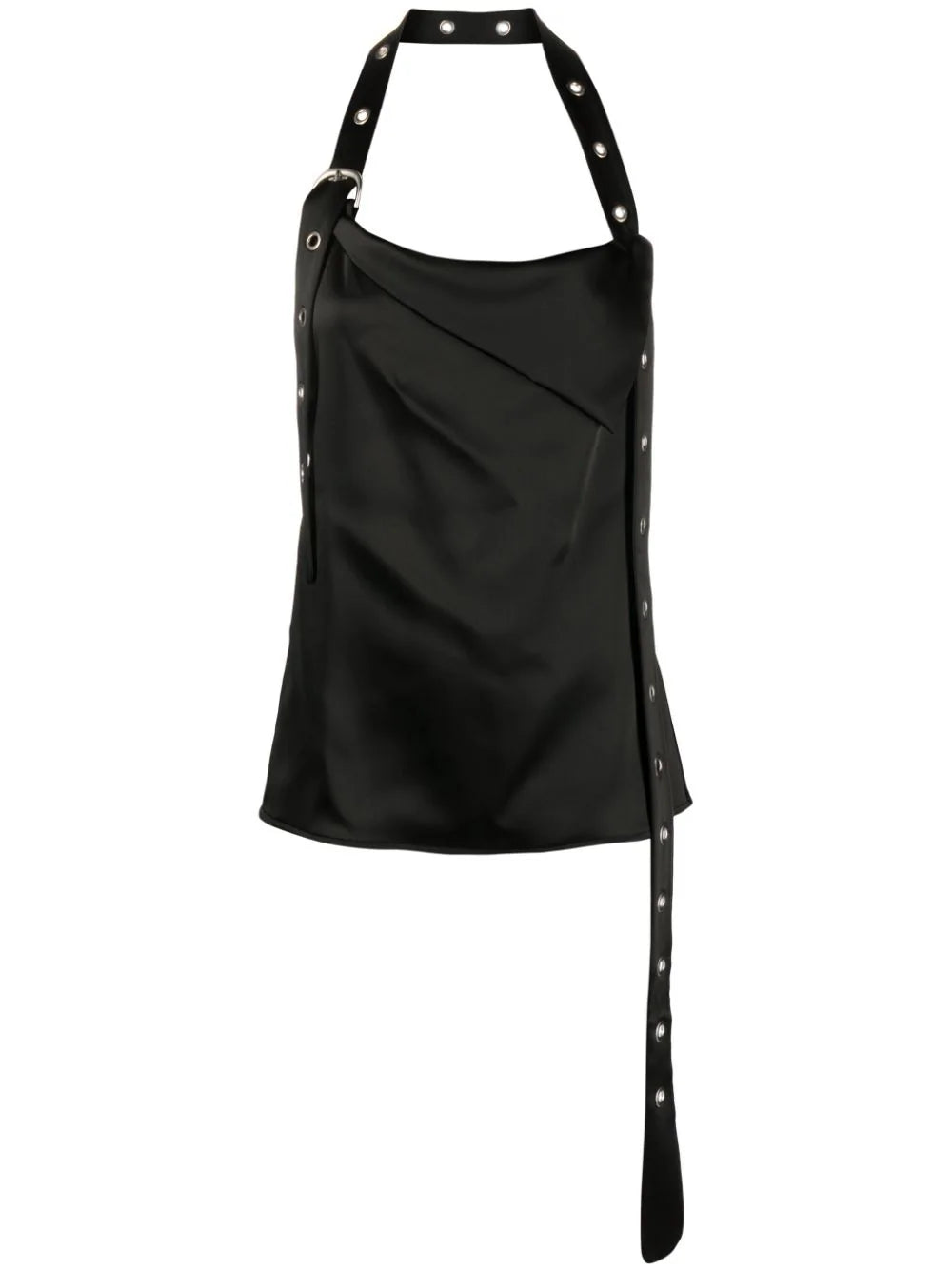 Off-White eyelet-embellished halterneck top