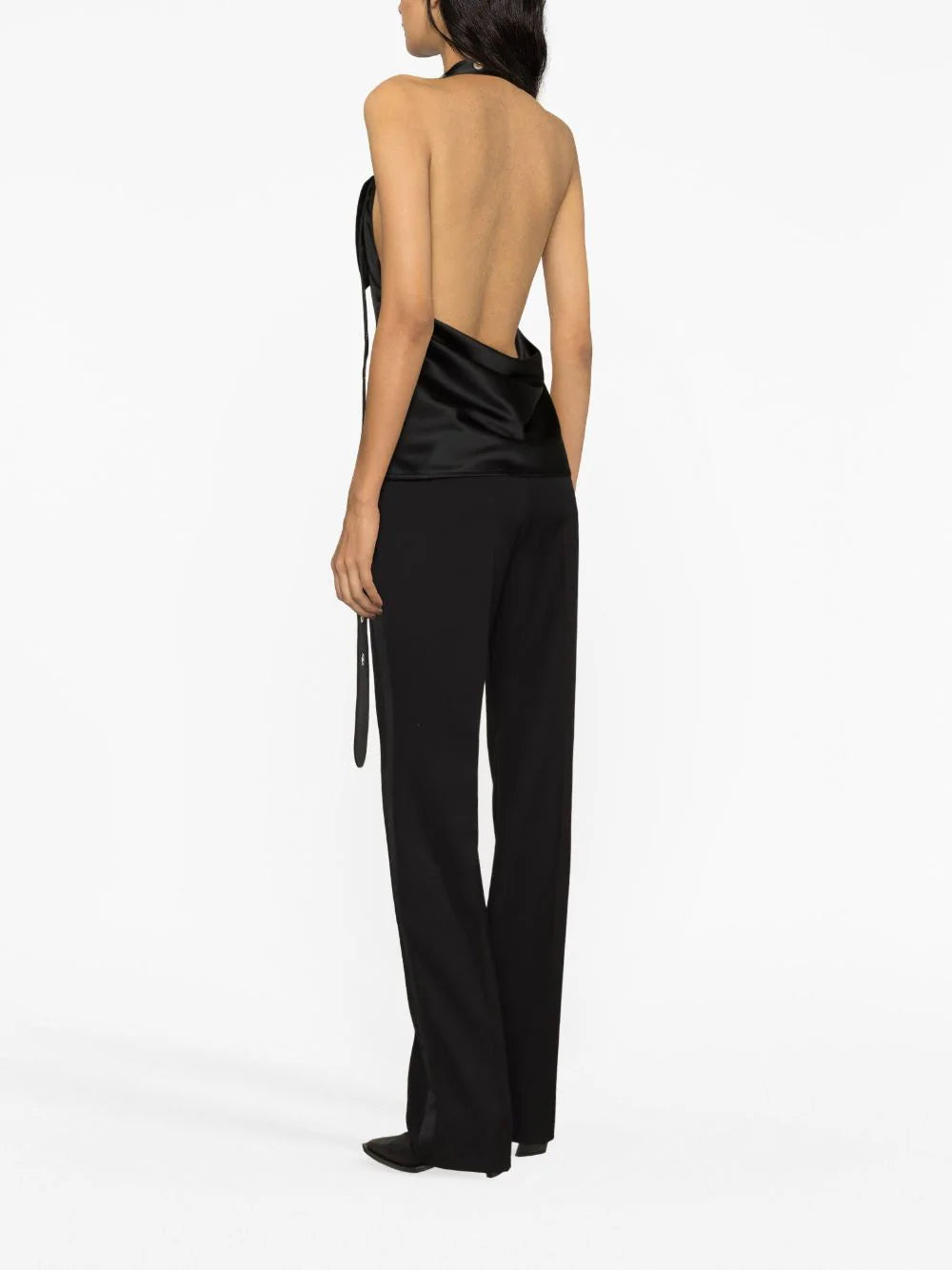 Off-White eyelet-embellished halterneck top - Image 4