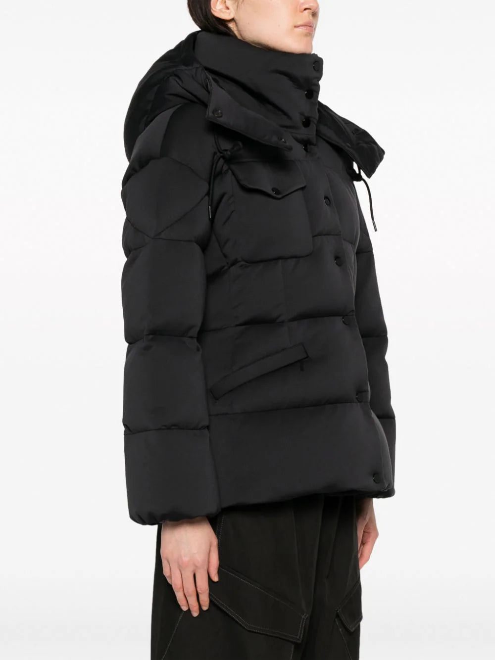 Moncler logo-patch hooded padded jacket - Image 3