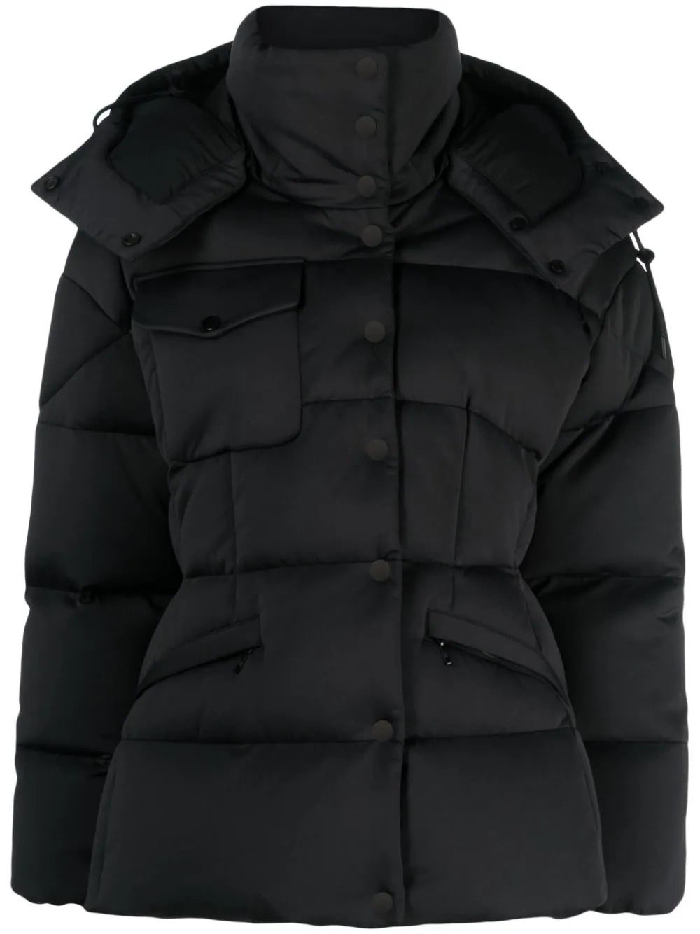 Moncler logo-patch hooded padded jacket