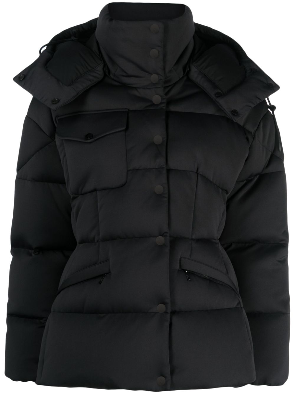 Moncler logo-patch hooded padded jacket