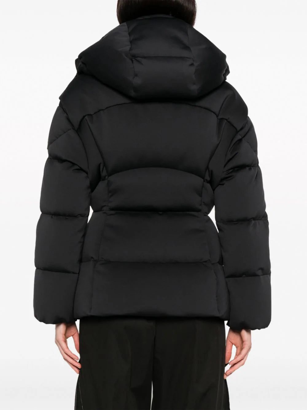 Moncler logo-patch hooded padded jacket - Image 4