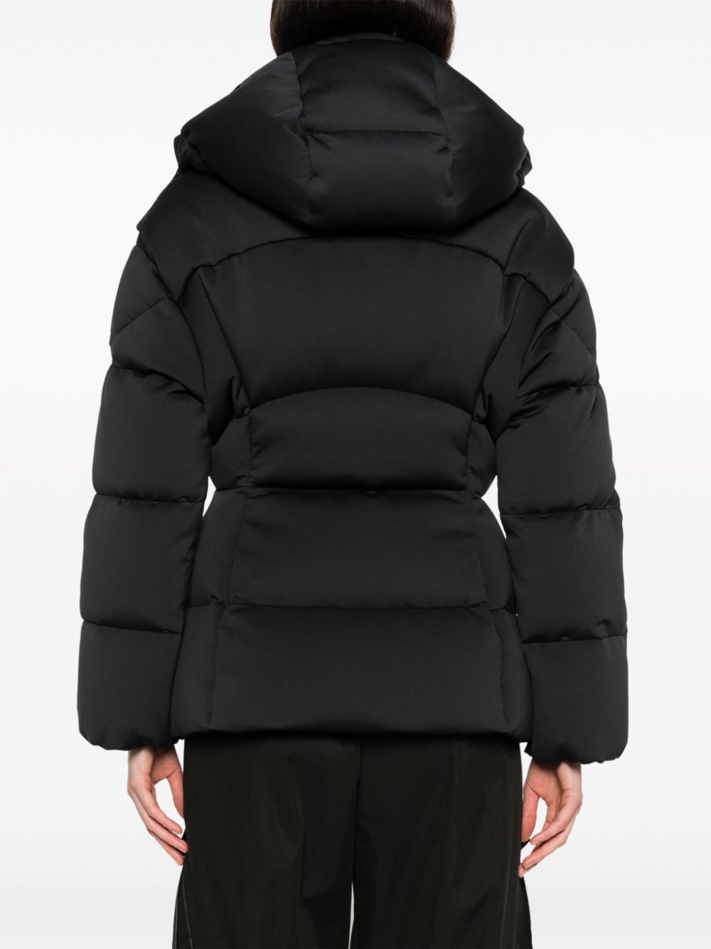 Moncler logo-patch hooded padded jacket - Image 4