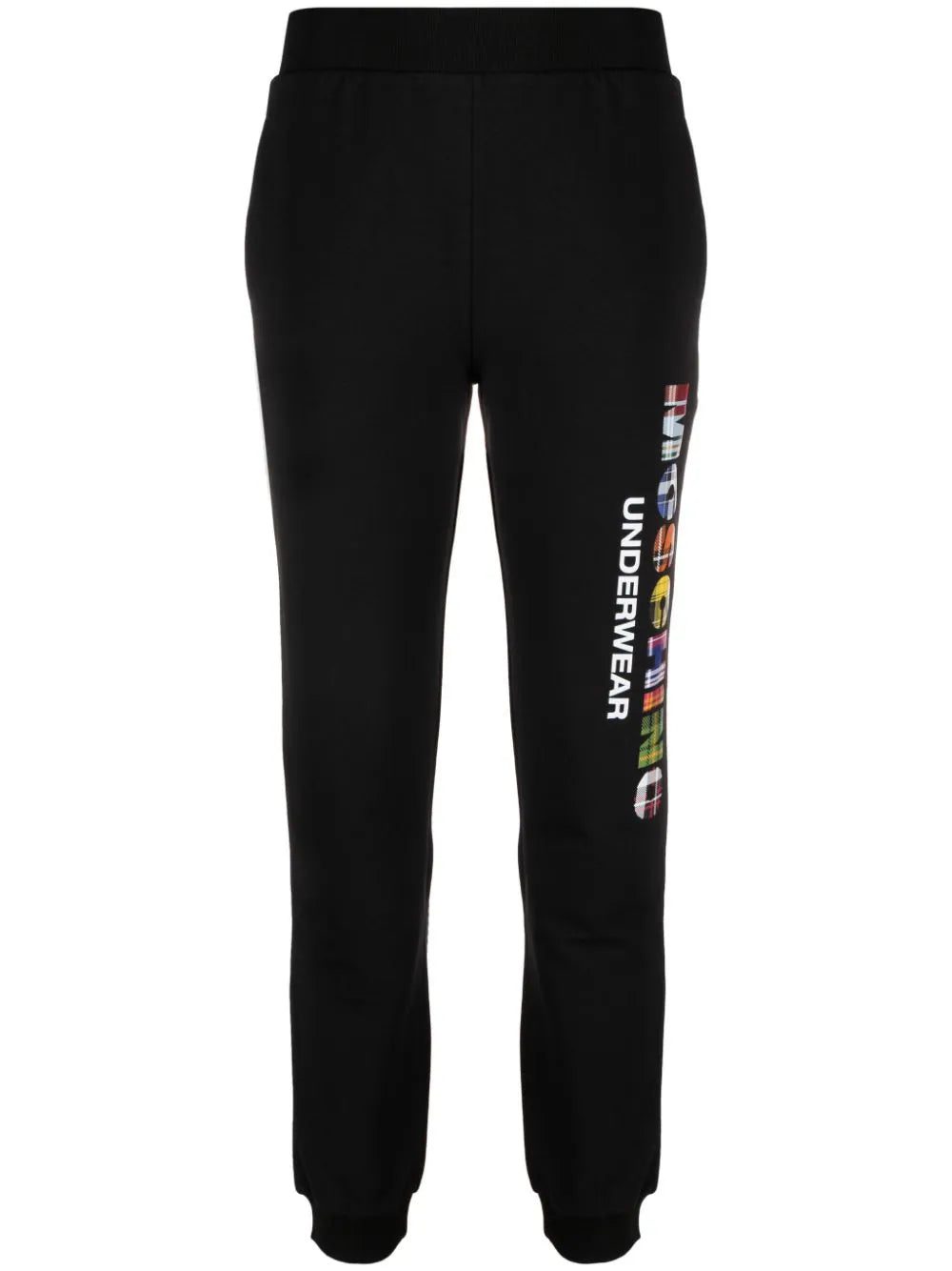 Moschino logo check-patern track pants