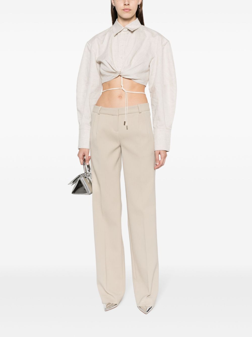 Jacquemus La Chemise Plidao gathered shirt - Image 2