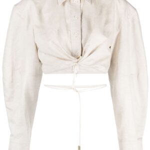 Jacquemus  La Chemise Plidao gathered shirt