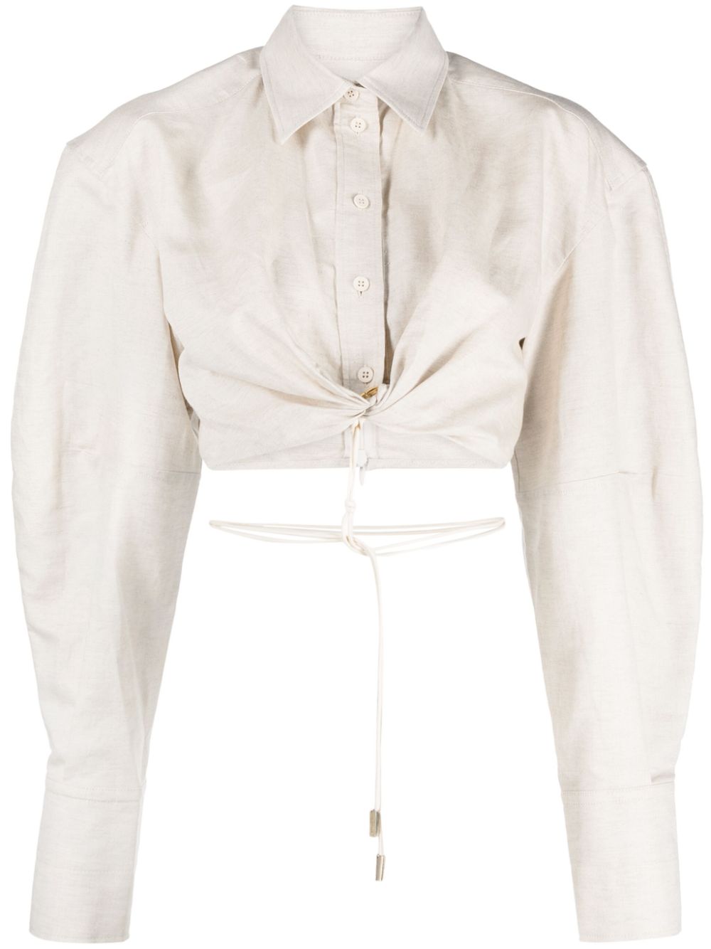 Jacquemus La Chemise Plidao gathered shirt