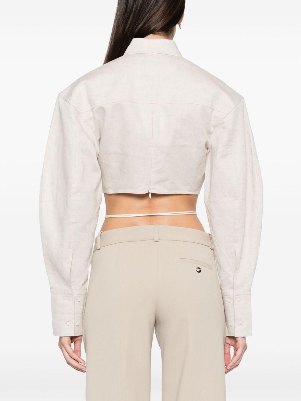 Jacquemus La Chemise Plidao gathered shirt - Image 4