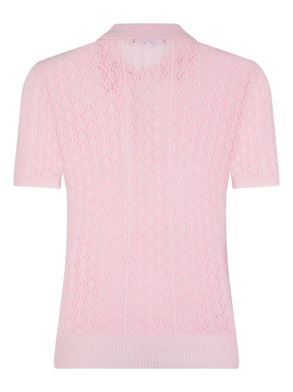 Dsquared2 pointelle-knit cotton polo top - Image 2