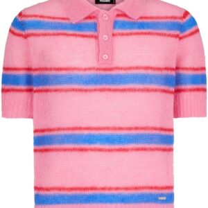 DSQUARED2  striped knitted polo shirt