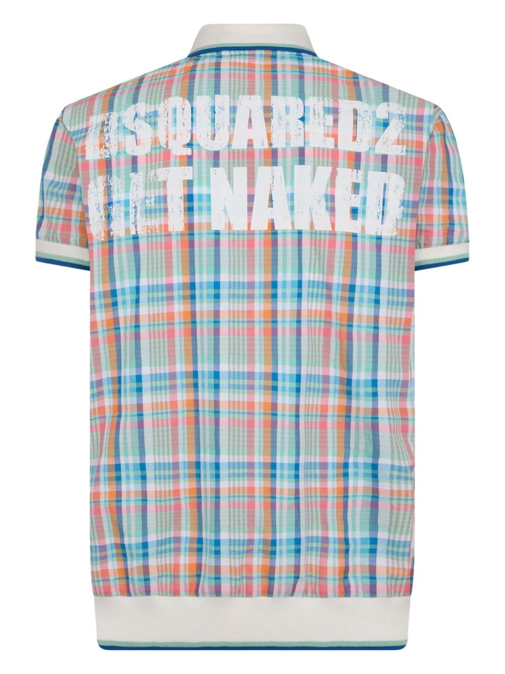 Dsquared2 logo-print checked polo shirt - Image 2