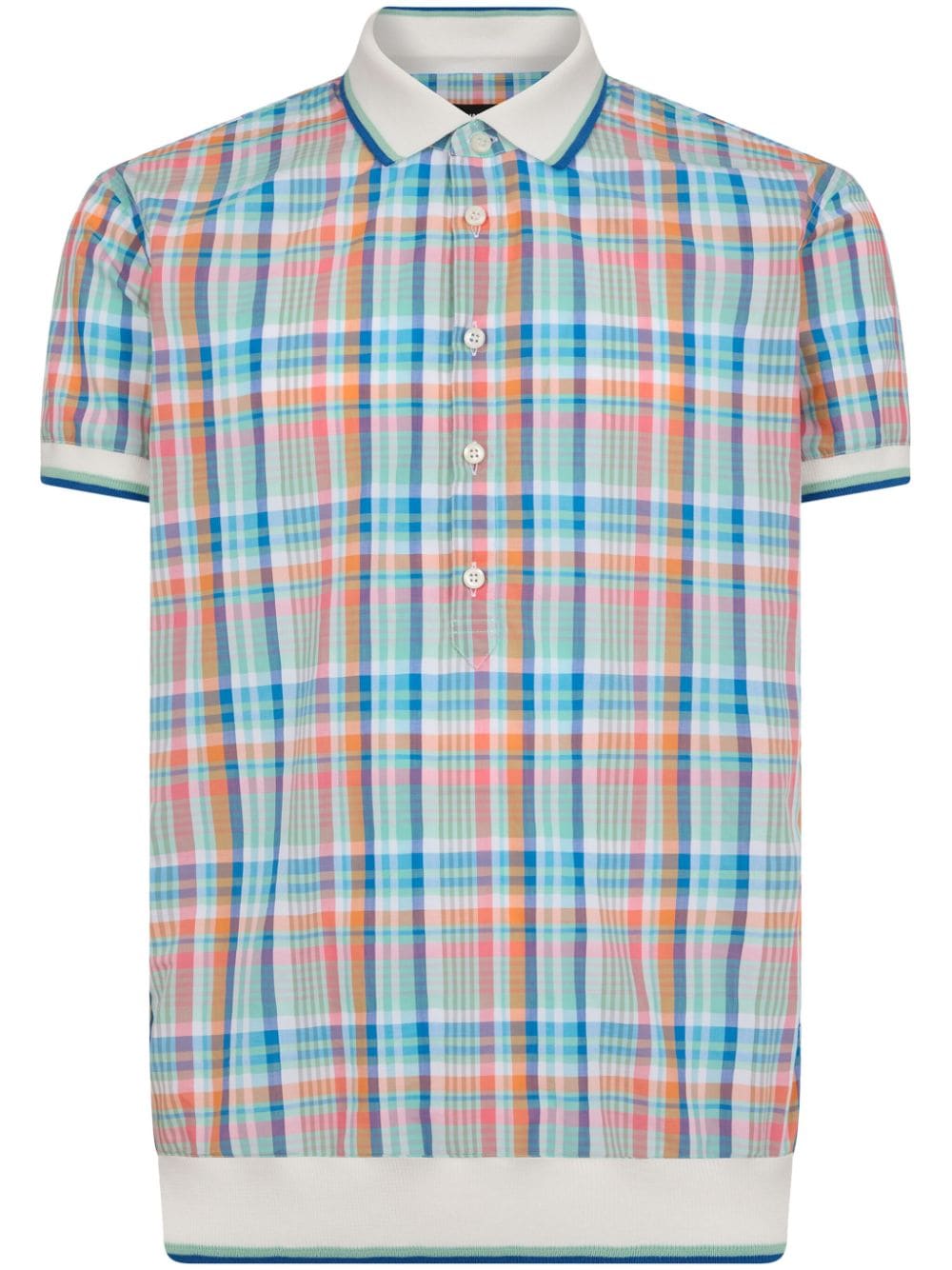 Dsquared2 logo-print checked polo shirt