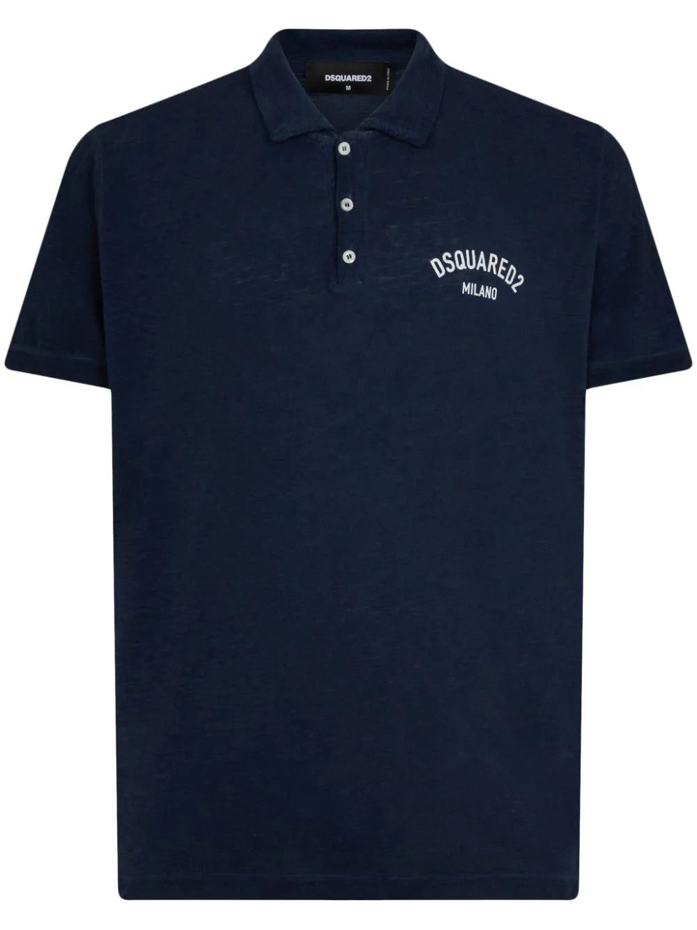 Dsquared2 logo-print cotton blend polo shirt