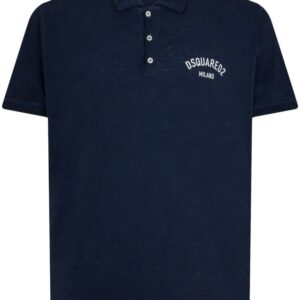 Dsquared2 logo-print cotton blend polo shirt