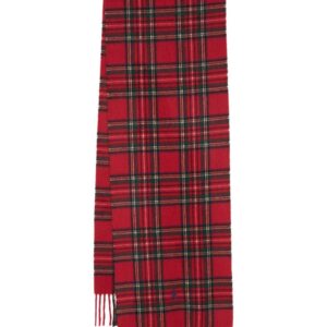 Polo Ralph Lauren Polo Pony-embroidered tartan check-print scarf