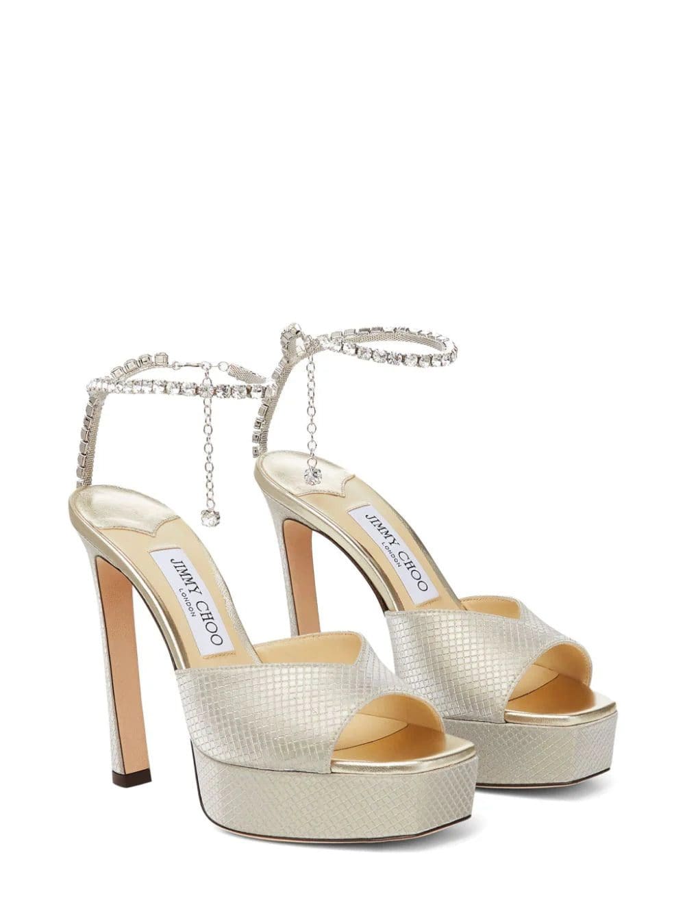 Jimmy Choo Saeda crystal-embellished leather sandals - Image 2