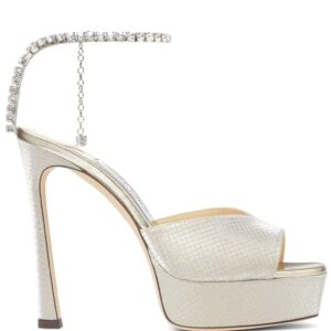 Jimmy Choo  Saeda crystal-embellished leathersandals