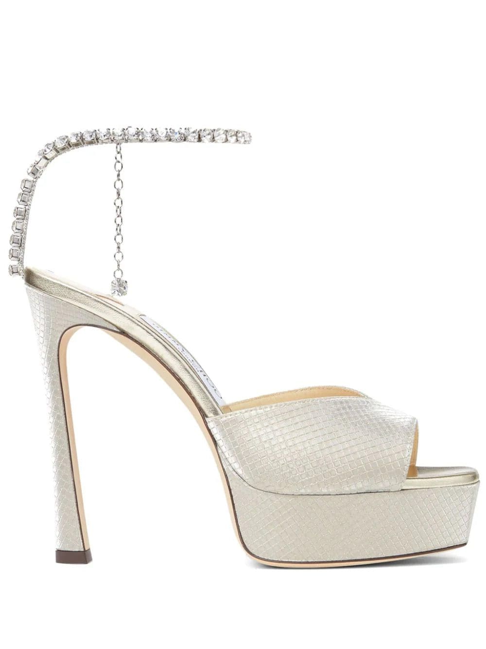Jimmy Choo Saeda crystal-embellished leather sandals