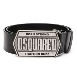 Louis Vuitton logo-plaque leather belt