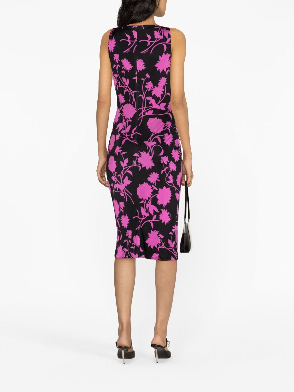 Versace floral-print jersey midi dress - Image 4