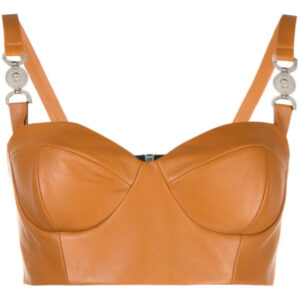 Versace Medusa '95 leather bustier top