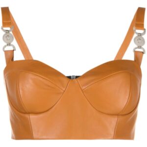 Versace Medusa '95 leather bustier top