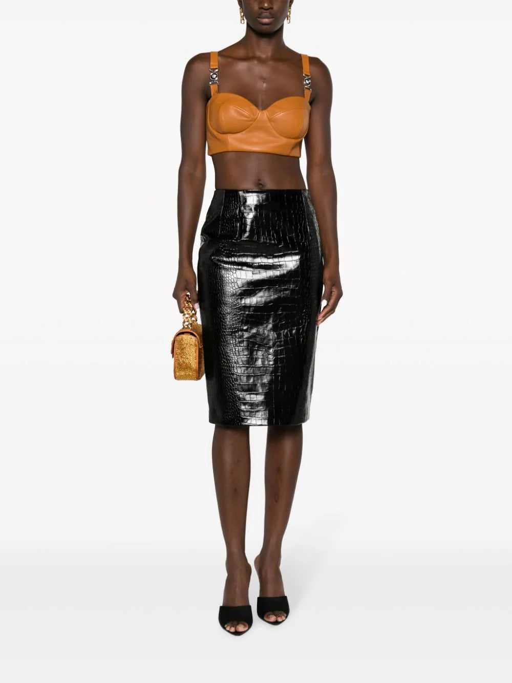 Versace Medusa '95 leather bustier top - Image 2