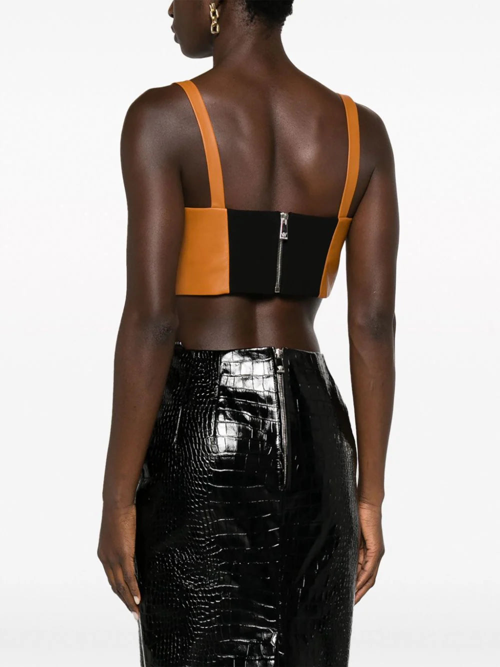 Versace Medusa '95 leather bustier top - Image 4