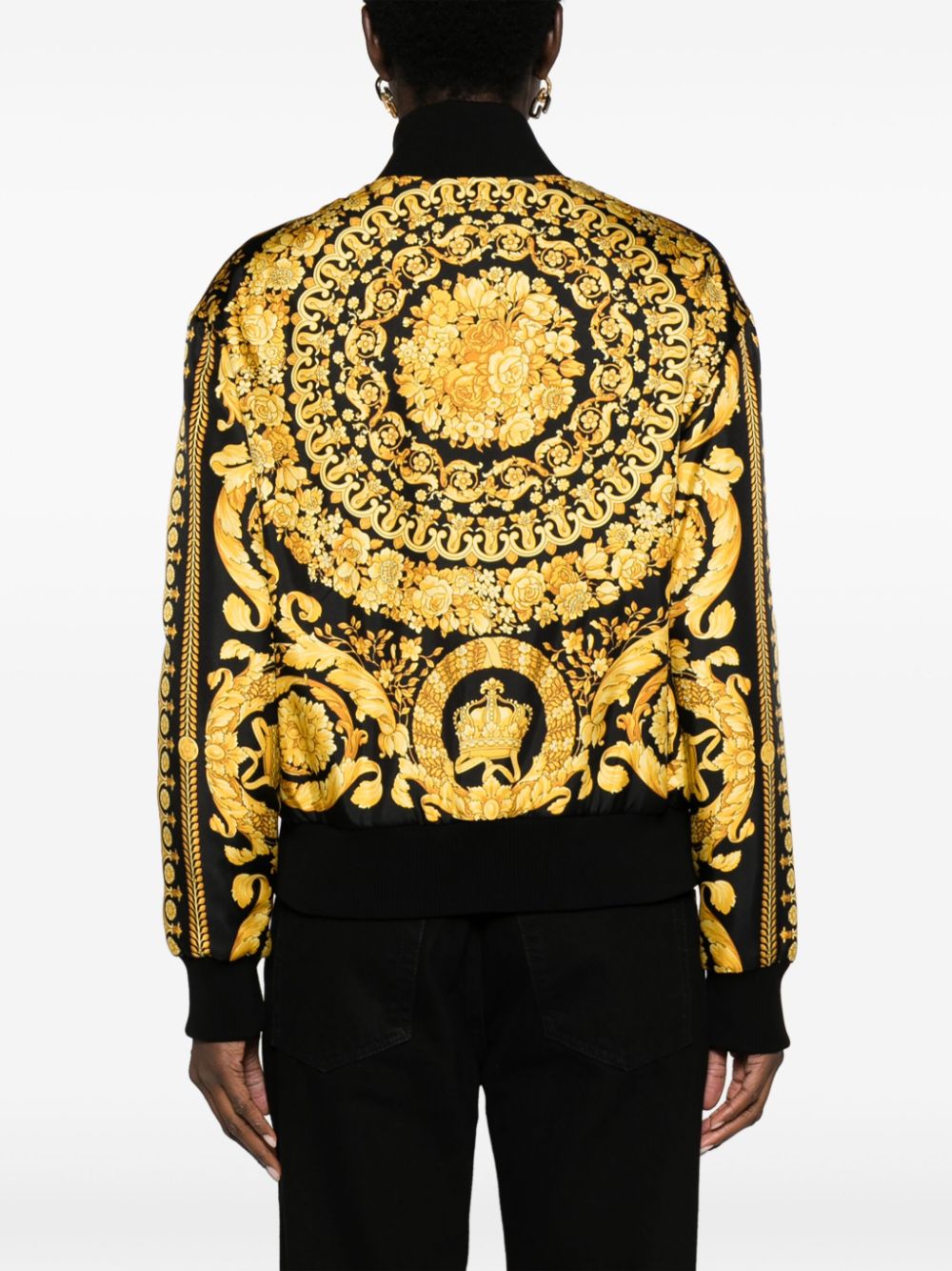 Versace Barocco reversible silk bomber jacket - Image 4
