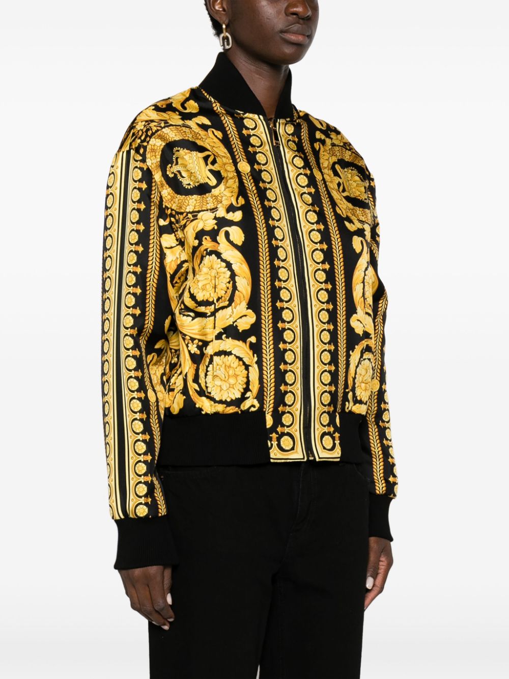 Versace Barocco reversible silk bomber jacket - Image 3
