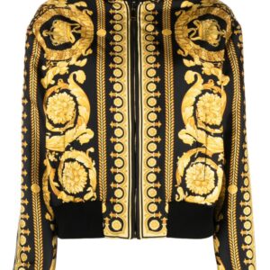 Versace Barocco reversible silk bomber jacket