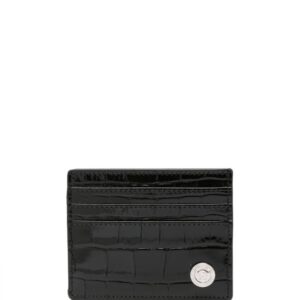 Versace crocodile-effect leather cardholder