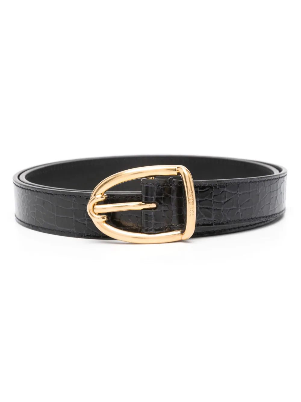 TOM FORD crocodile-effect leather belt