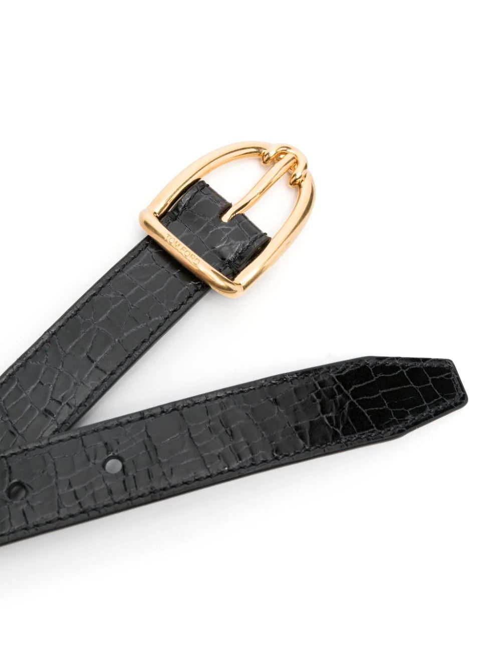 TOM FORD crocodile-effect leather belt - Image 2