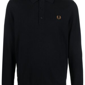 Fred Perry logo-embroidered long-sleeve polo shirt