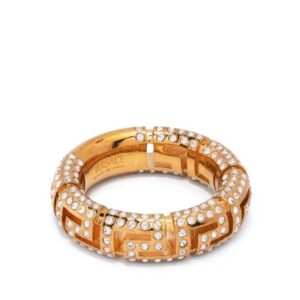 Versace  Greca rhinestone-embellished ring