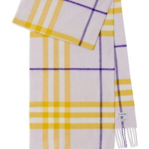 Burberry  checked fringed-edge cashmere scarf