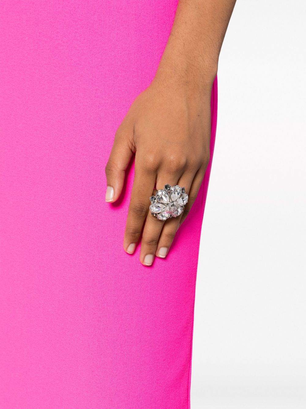 Versace floral crystal-embellished ring - Image 2