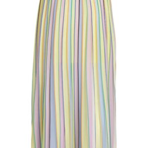 Karl Lagerfeld  pleated striped maxi skirt