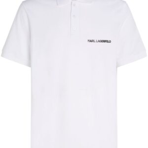 Karl Lagerfeld logo-print organic-cotton polo shirt