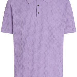 Karl Lagerfeld monogram-jacquard cotton polo shirt