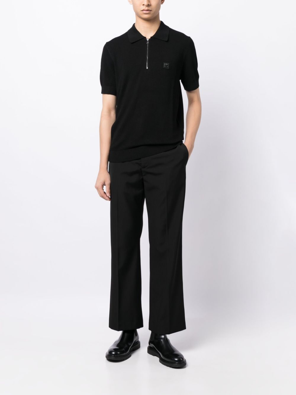 HUGO logo-patch zipped polo shirt - Image 2