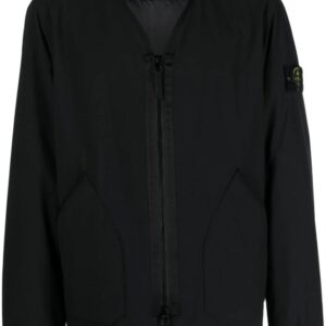Stone Island  logo-patch bomber jacket